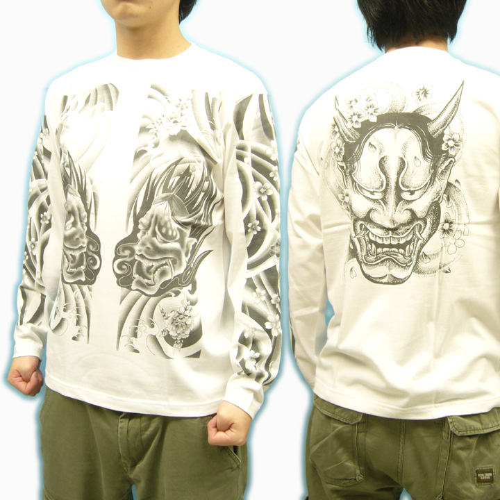 画像3: 般若 みきり 和柄 長袖Ｔシャツ 刺青デザイン　紅雀（名入れ刺繍可）通販 和柄服