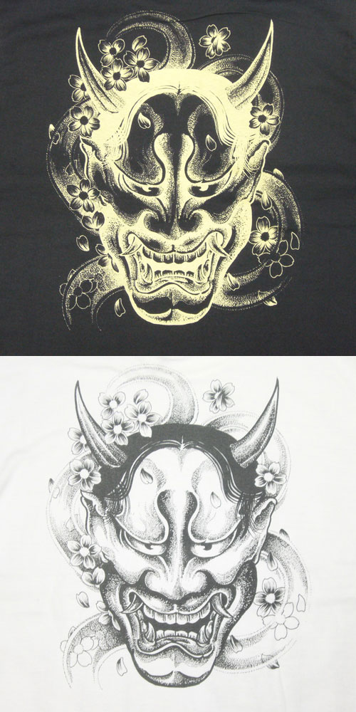 画像: 般若 みきり 和柄 長袖Ｔシャツ 刺青デザイン　紅雀（名入れ刺繍可）通販 和柄服