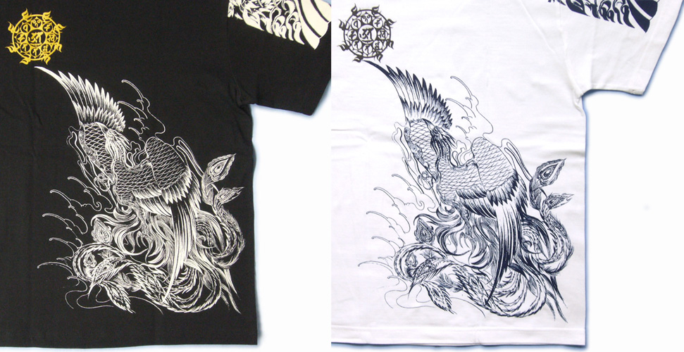 画像: 鳳凰の刺青デザインＴシャツ通販